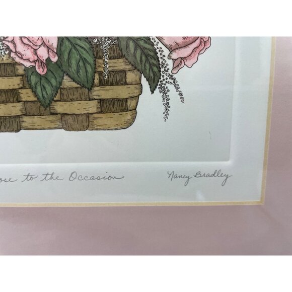 Print Art Rose to the Occasion by Nancy Bradley Victorian Roses Framed Signed - Picture 4 of 9